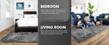 Luxurious Soft Area Rug - Modern Indoor Carpet for Living Room, Bedroom, and Dining Room