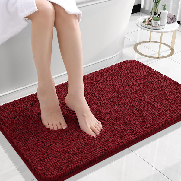 Bathroom Rugs, Extra Soft Absorbent Chenille Bath Rugs, Rubber Backing Quick Dry, Machine Washable Bath Mats for Bathroom Floor, Tub and Shower, Home Decor Accessories