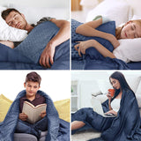 ALANSMA Weighted Blankets Adult (5,7,10,15,20 lbs,  Heavy Blanket, Premium Cotton with Natural Glass Beads