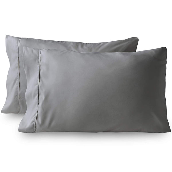 Alansma 400 Thread Count Cotton King Pillowcases - Set of 4, Dark Gray  – Pillow Inserts Not Included