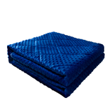 ALANSMA Weighted Blankets Adult 15 lbs Blue,  Heavy Blanket, Premium Cotton with Natural Glass Beads for All Season